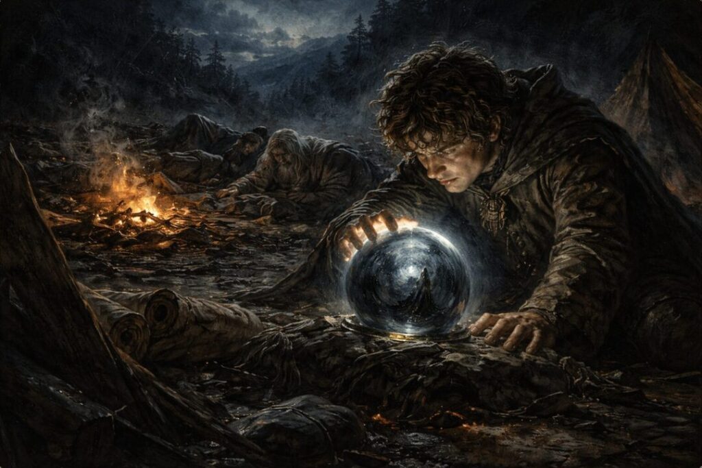 Pippin and the glowing palantír