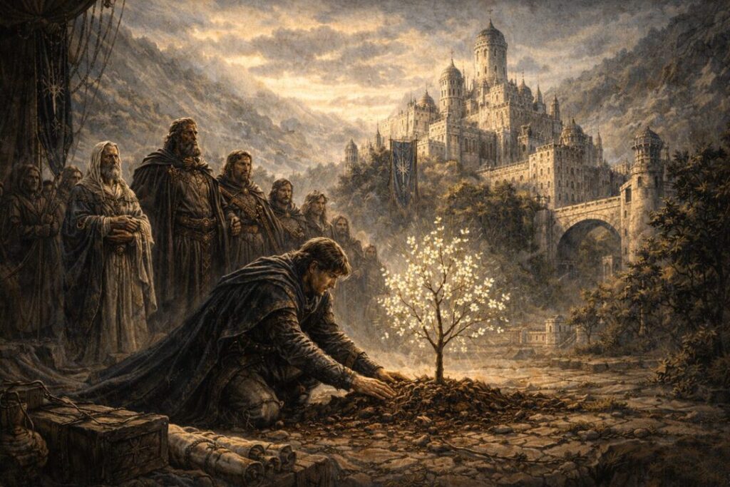 Planting the White Tree in Gondor
