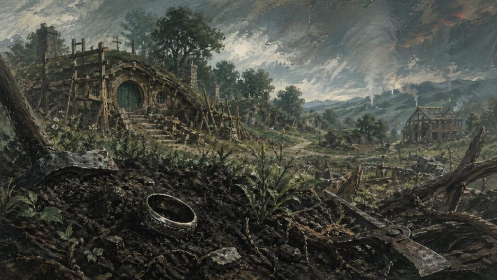 Reclaimed lands and a village rising