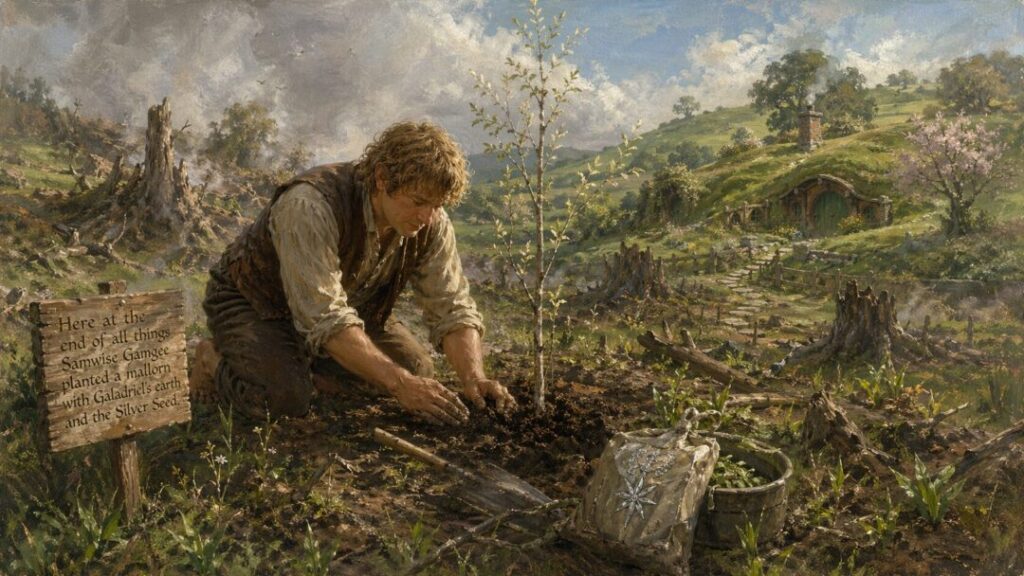 Samwise's tree planting in the Shire