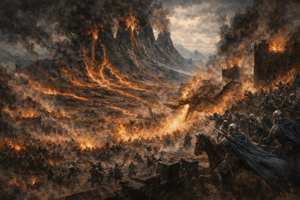 Siege of Angband's fiery downfall