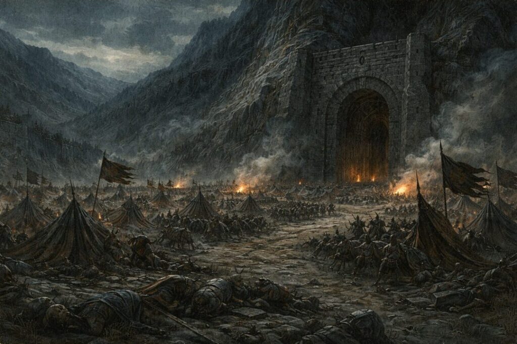 Siege of Erebor at twilight
