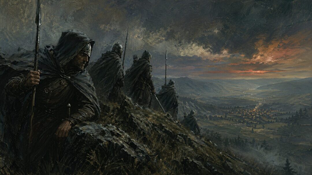 Stealthy vigil on a rugged ridge
