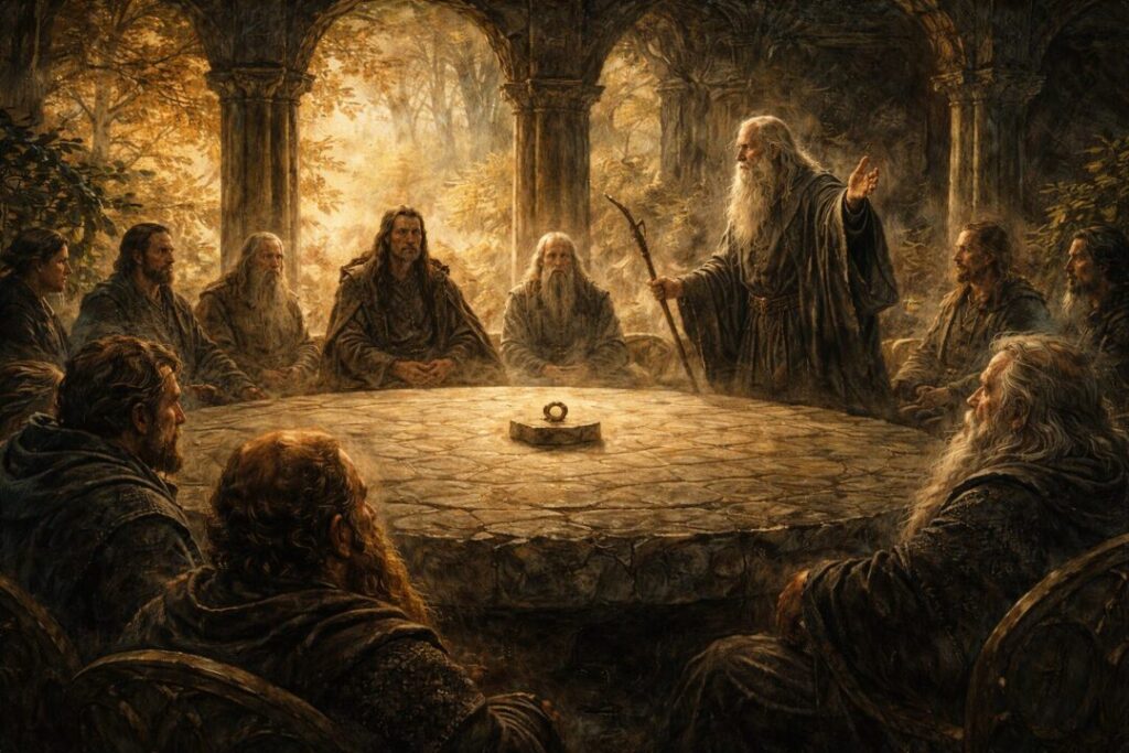 The Council of Elrond at dusk