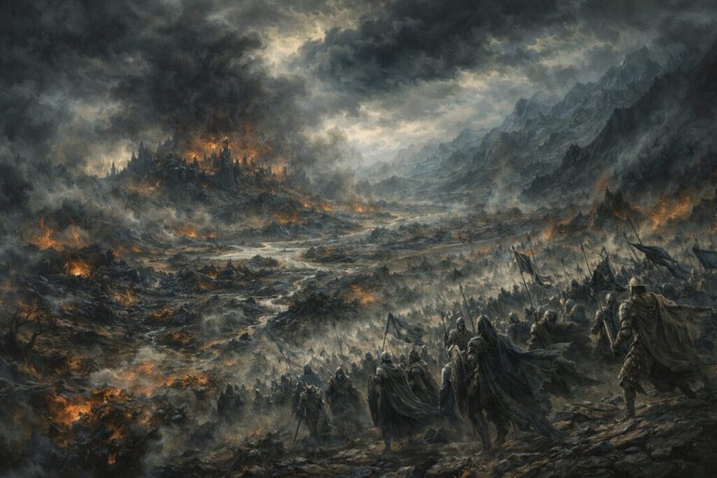 The Host of the West advances