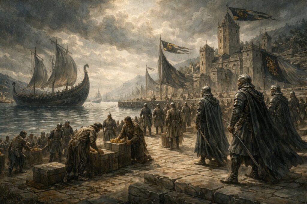 The Númenórean fortress and tribute