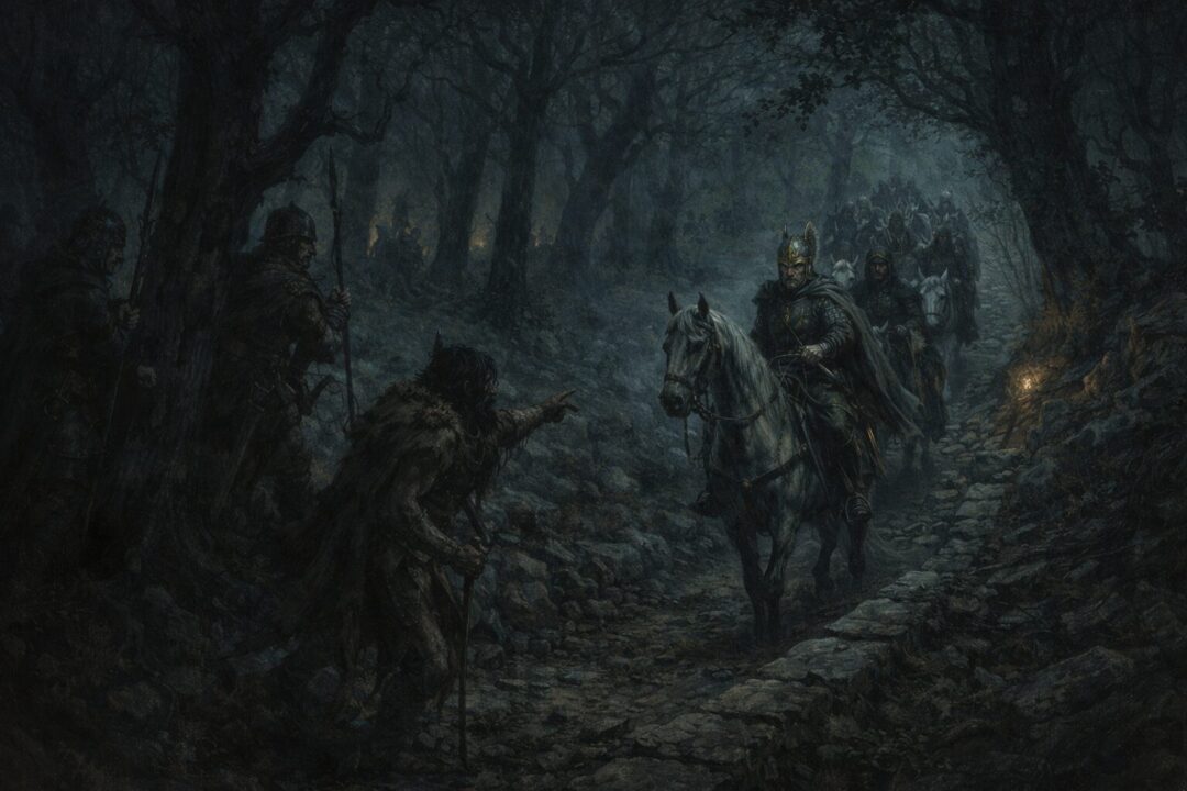 The Riders of Rohan through the mist