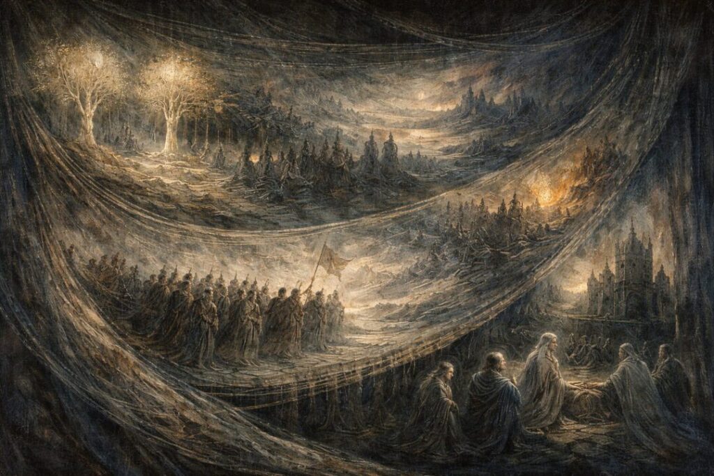 The ages of Arda in tapestry