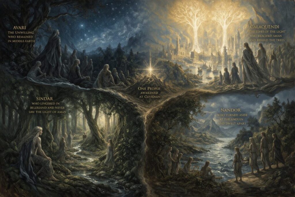 The elven realms of Cuiviénen