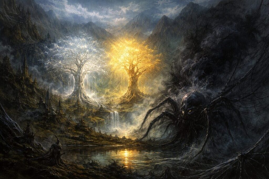 The fall of the Two Trees