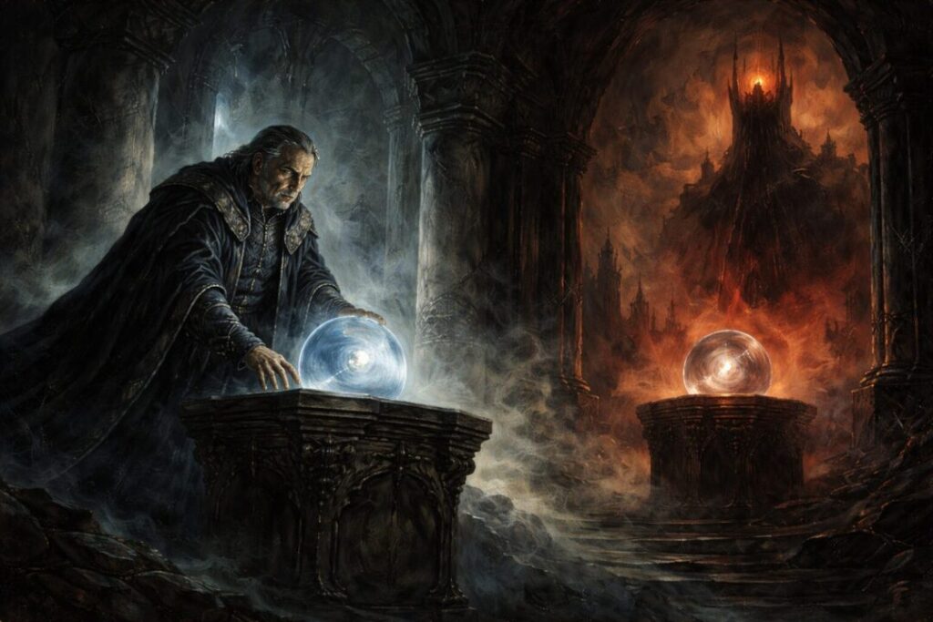 The gaze into darkness