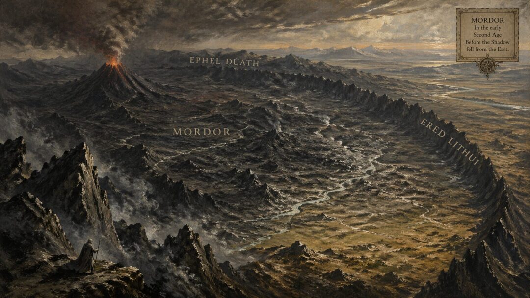 The land of Mordor, before shadow