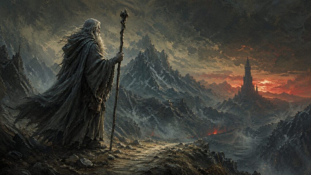 The lone traveler and the dark spire