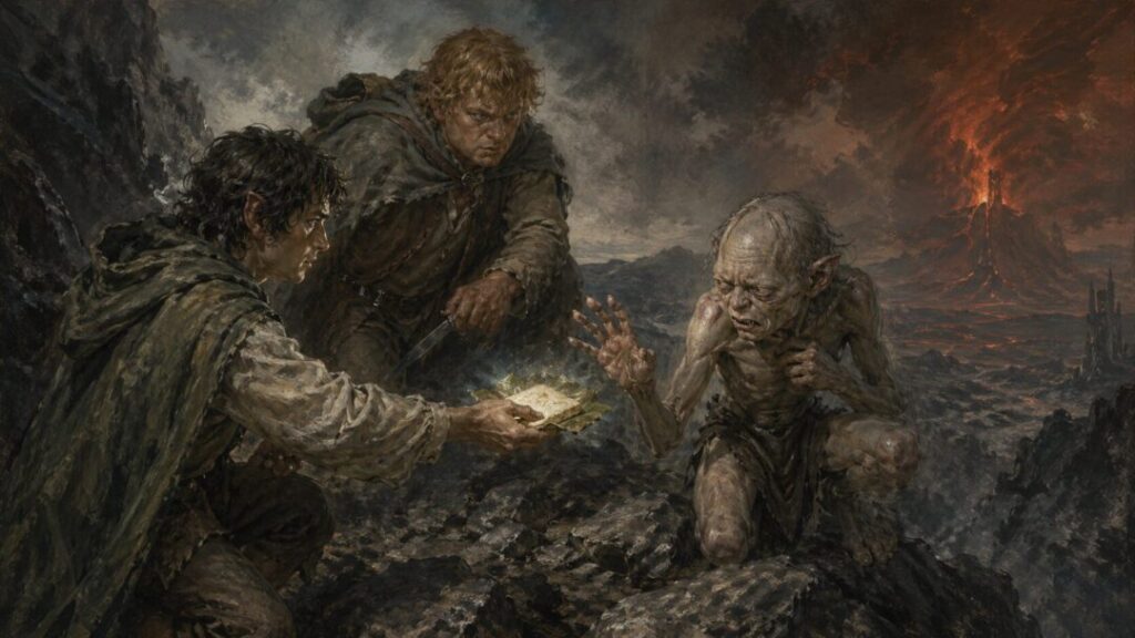 The offering in the ash storm