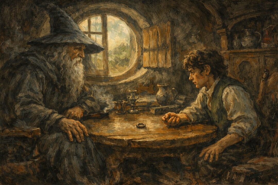 The ring and the wizard's gaze