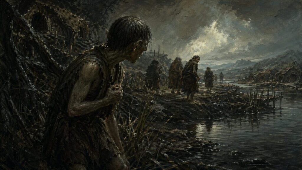 The secretive figure by the river
