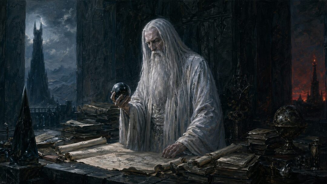 The wizard’s study in moonlight