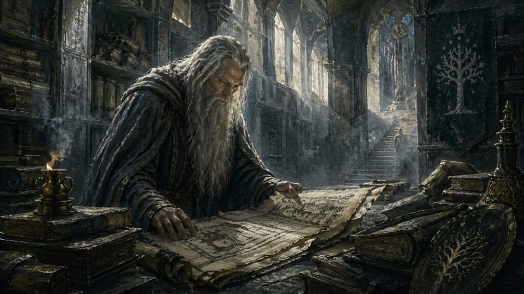 The wizard's study of forgotten knowledge