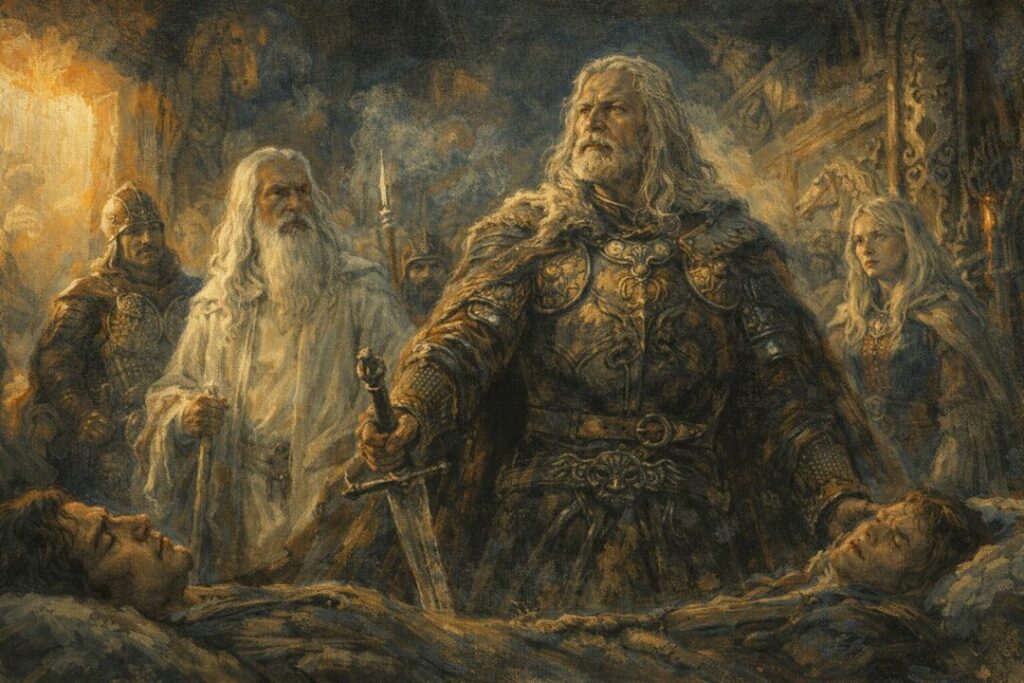 Théoden's restoration in Meduseld