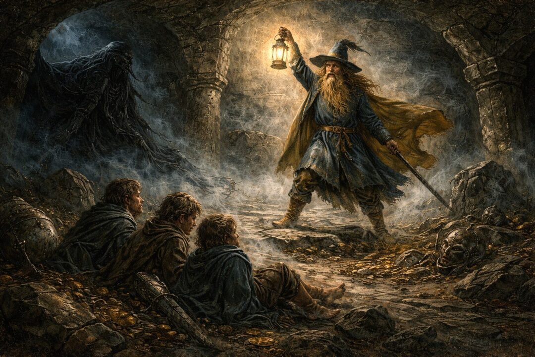 Tom Bombadil saves the hobbits