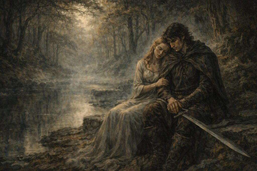 Túrin and Nienor by the forest pool