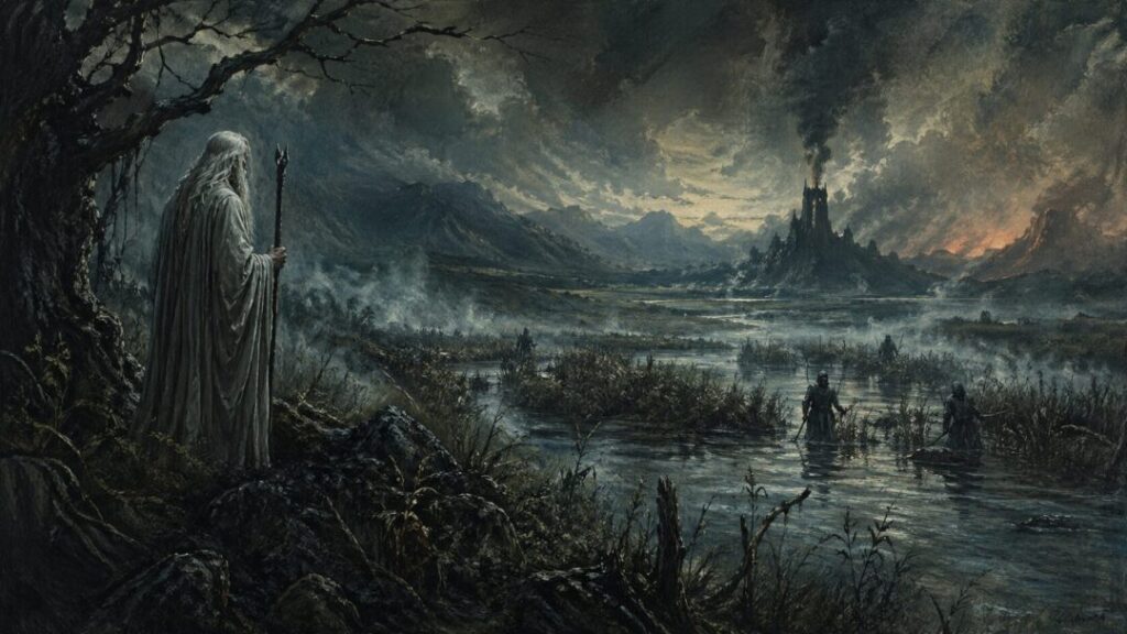 Watcher of the misty marsh