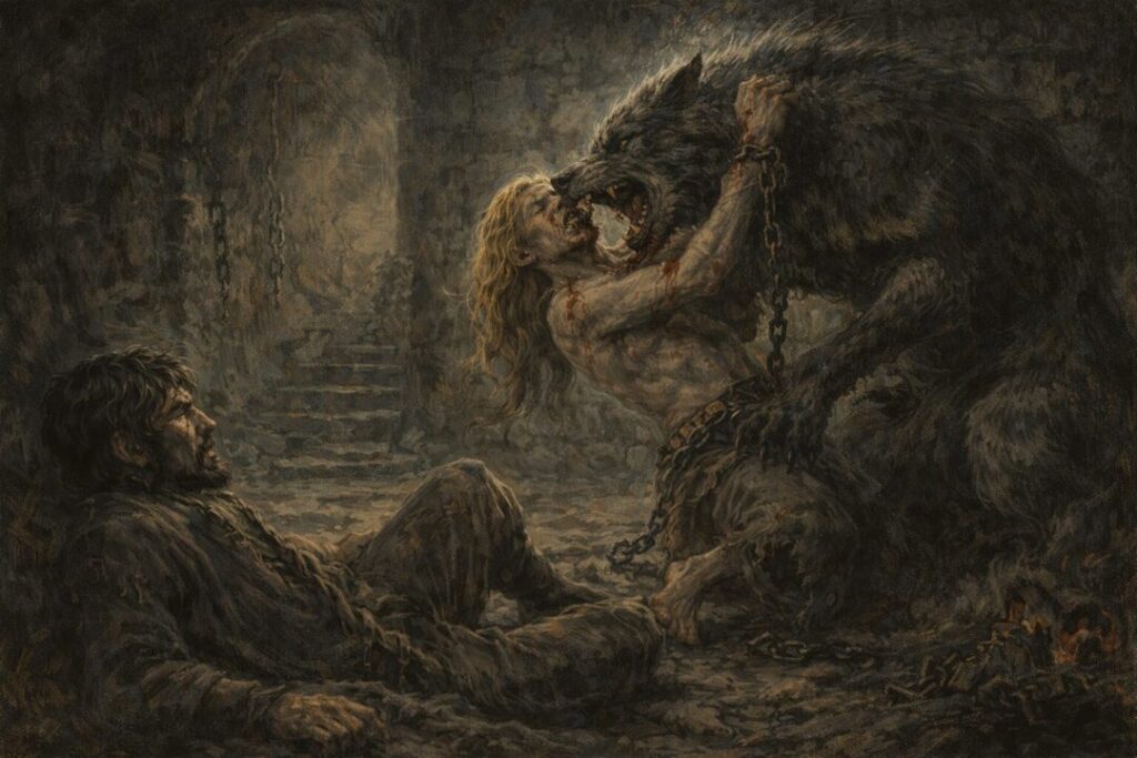 Finrod saves Beren Werewolf