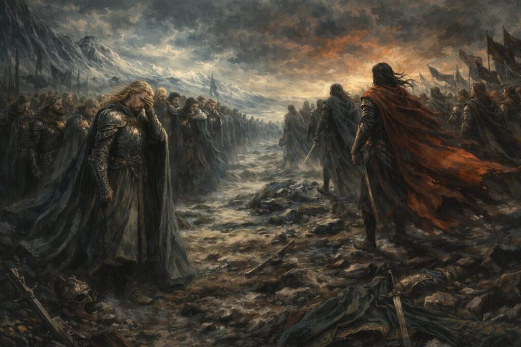 Noldor hearing the Doom of Mandos