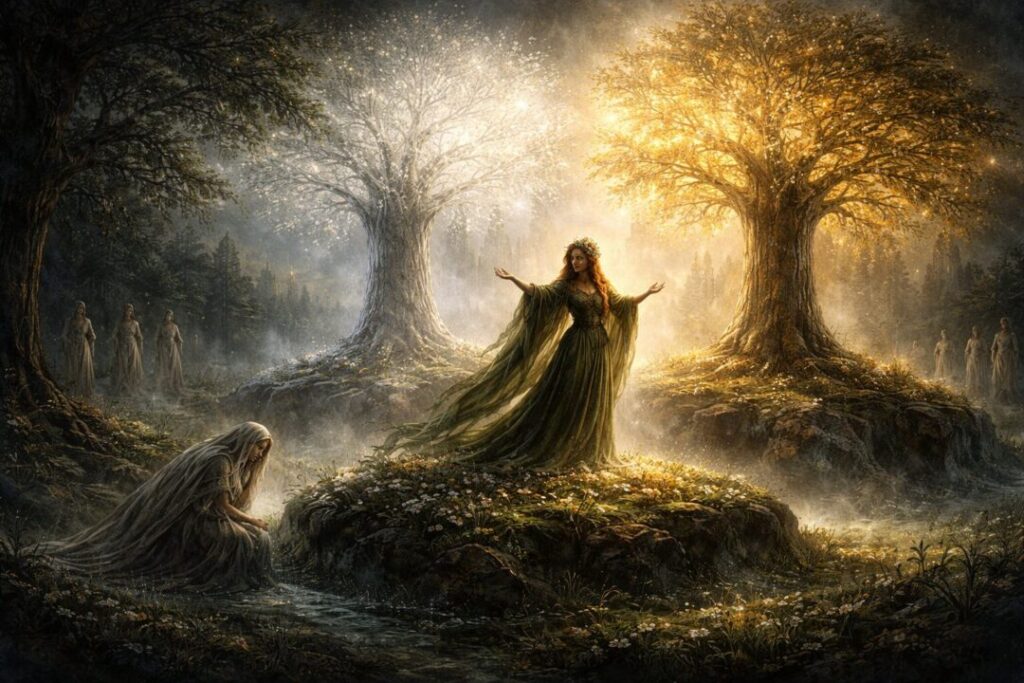 Yvanna two trees of Valinor