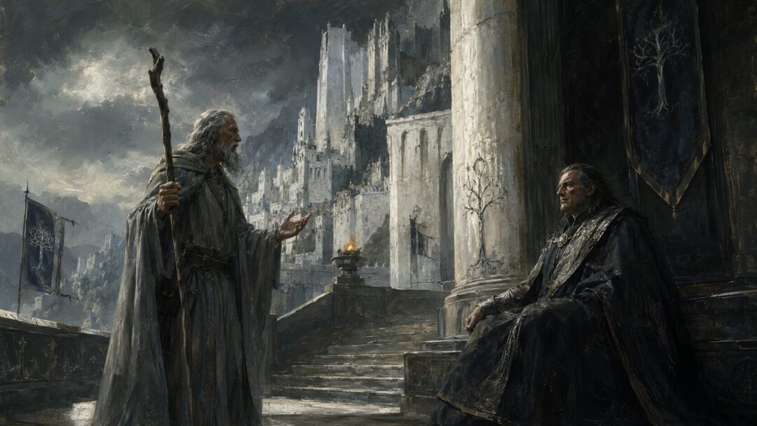 A council in the shadowed halls