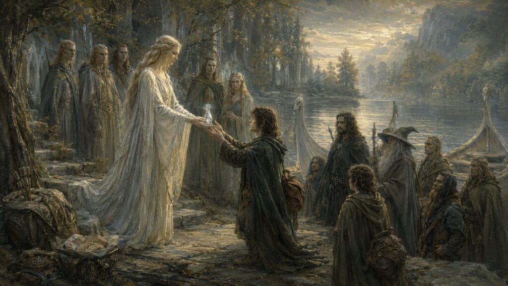 A farewell by the misty river
