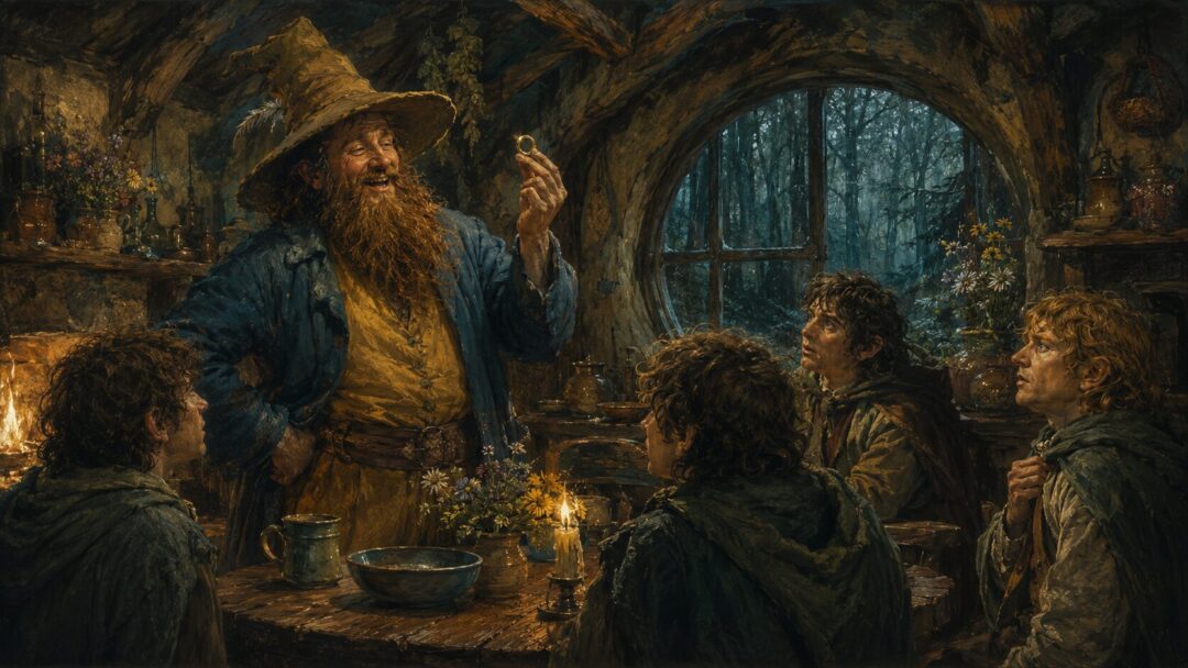 A magical moment in a cozy cottage