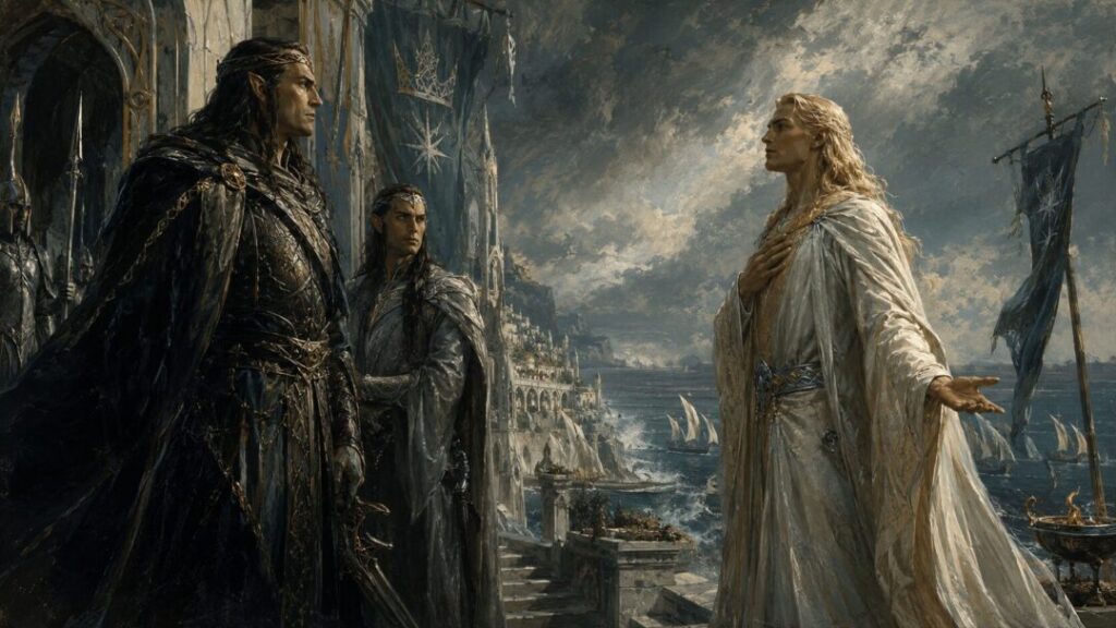 A meeting on a coastal citadel