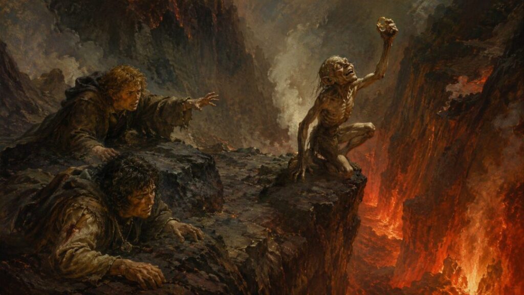 A perilous struggle over the abyss