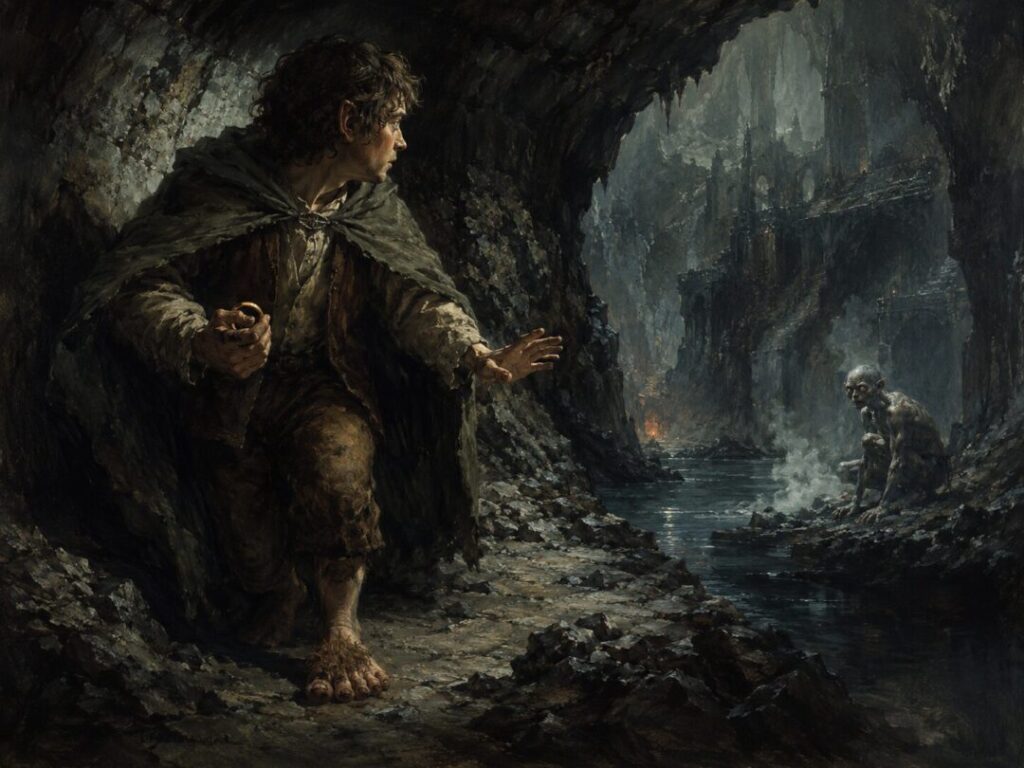 A tense encounter in the cavern