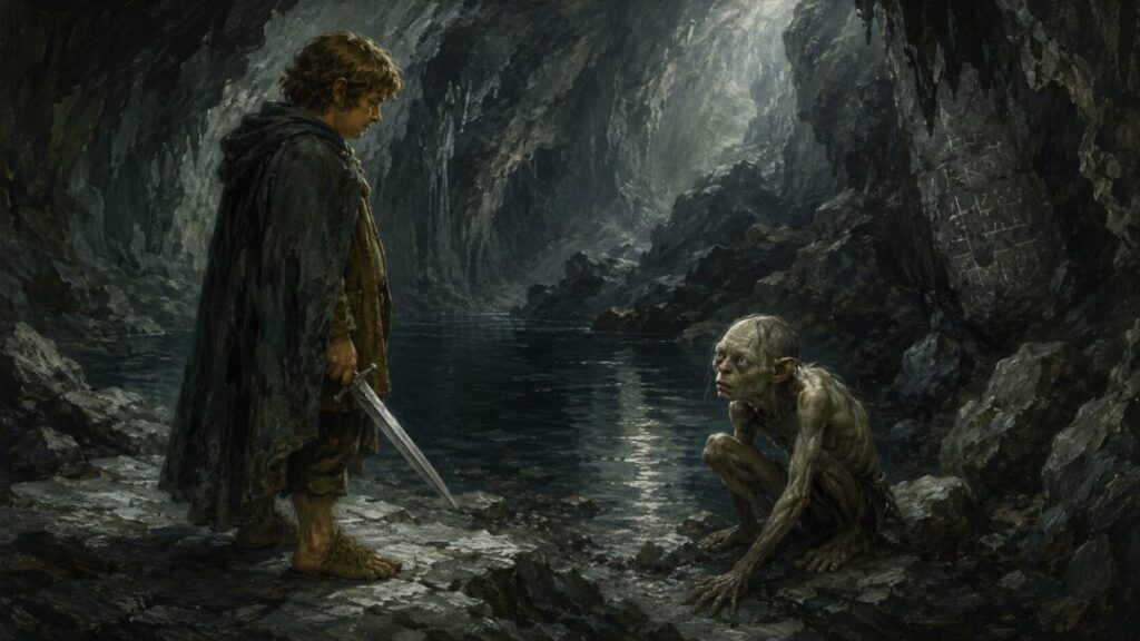 A tense meeting in the cavern