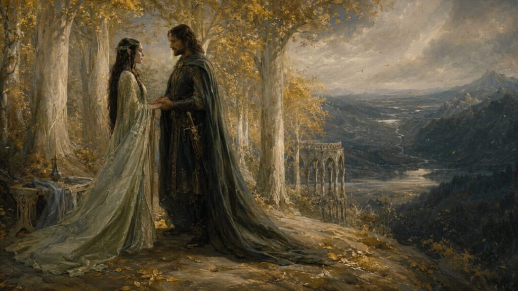 A timeless moment in the golden forest