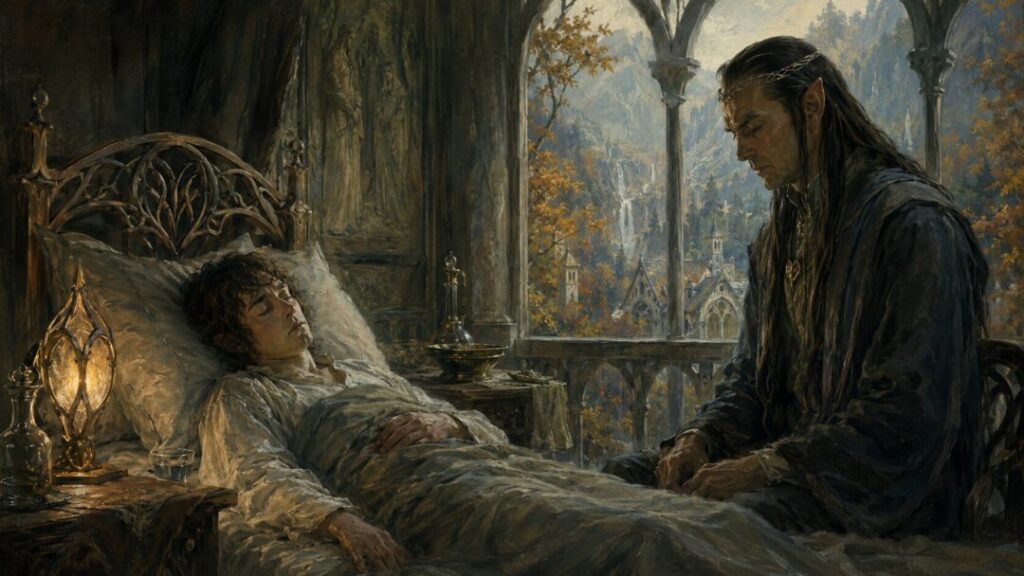 Autumnal serenity in an Elven sickroom