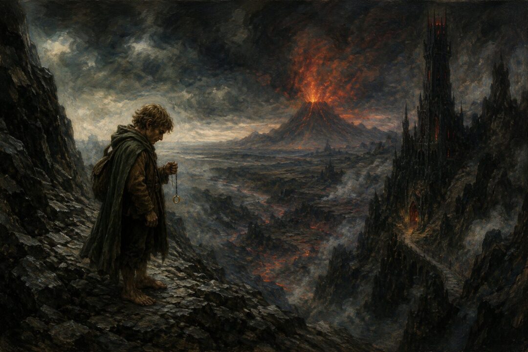 Burdened in a fiery wasteland