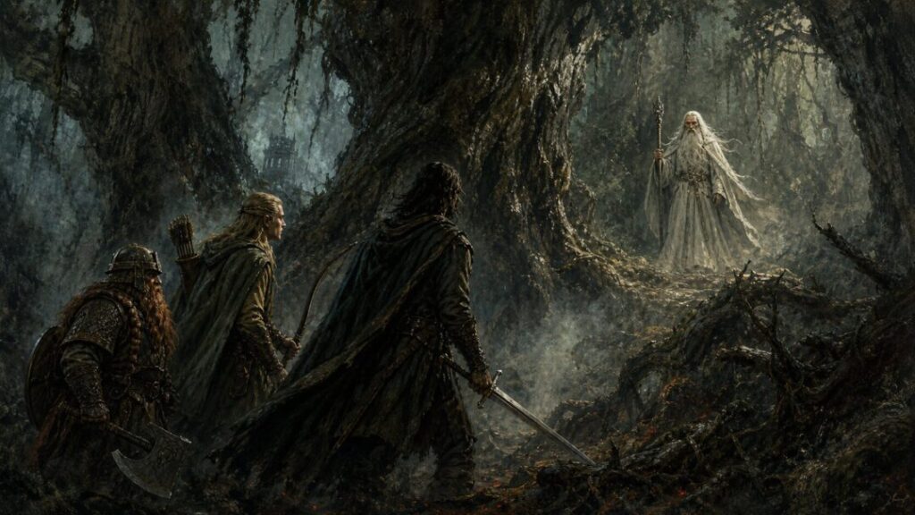 Confrontation in the ancient forest