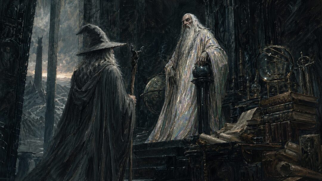 Confrontation in the wizard's tower