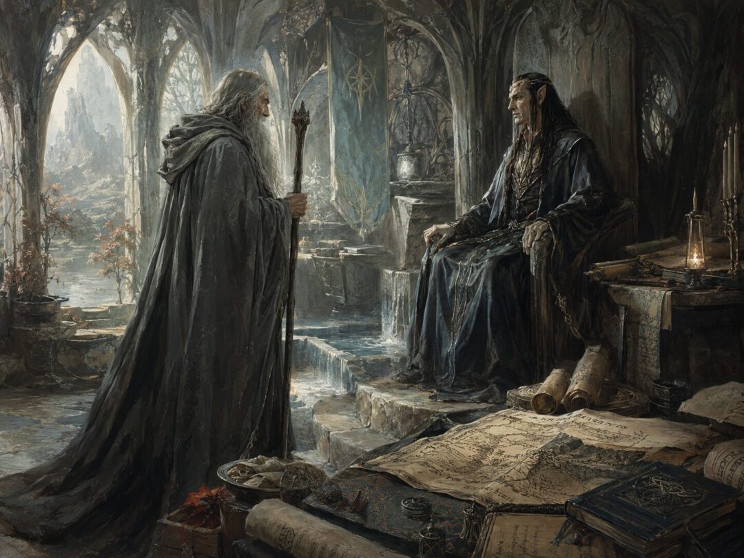 Council in the ancient hall