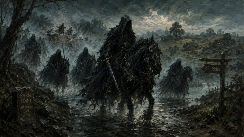 Dark riders at Sarn Ford