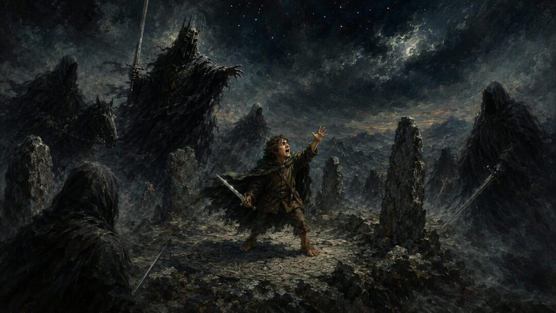 Defiance on the stormy hilltop