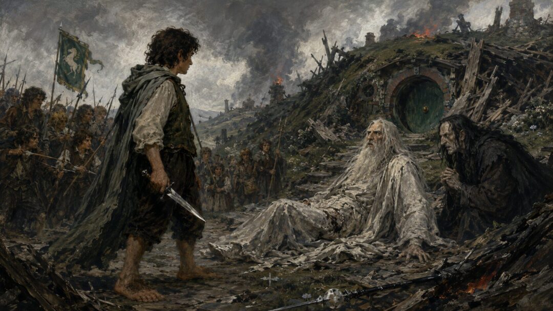 Defiant stand in a ruined village