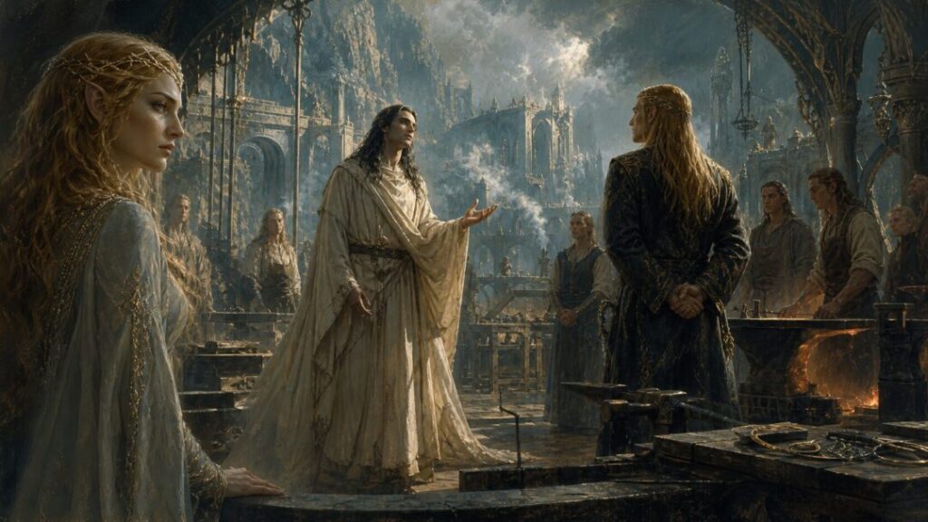 Elven forge of diplomacy and craftsmanship