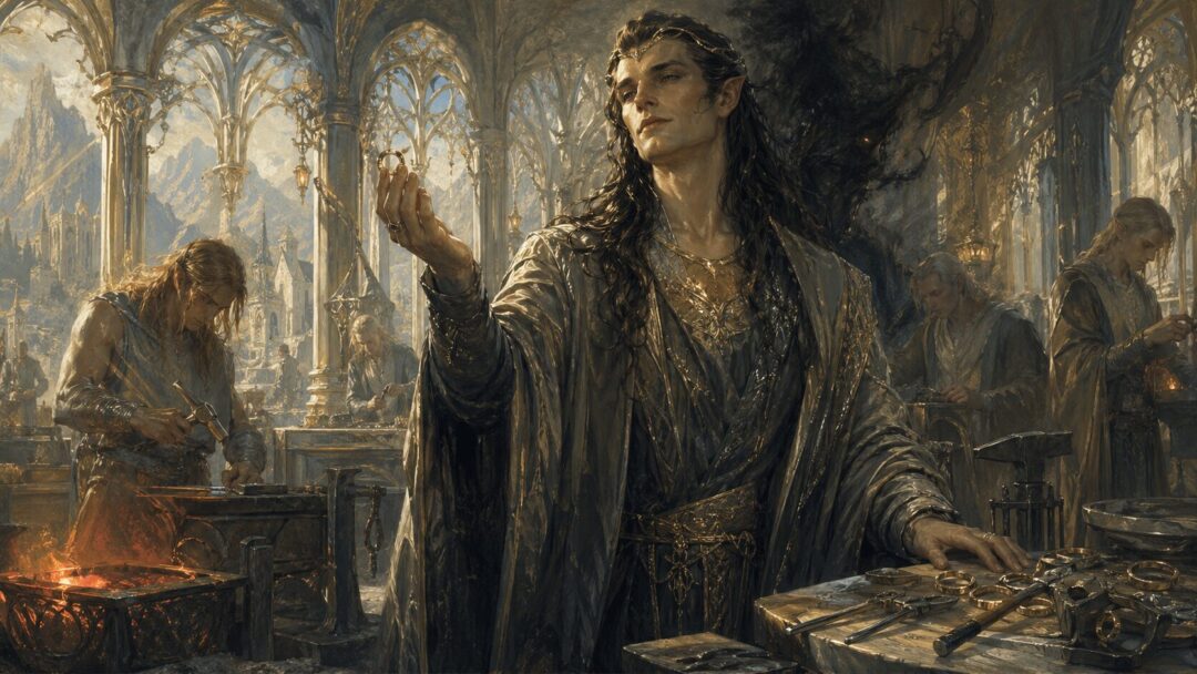 Elven smith with a golden ring