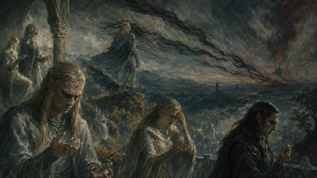 Elves in the shadow of doom