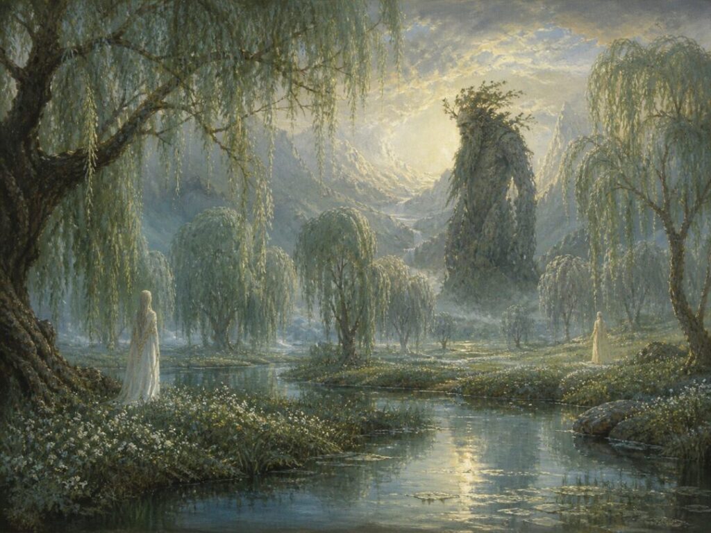 Enchanted valley with tree-giant guardians