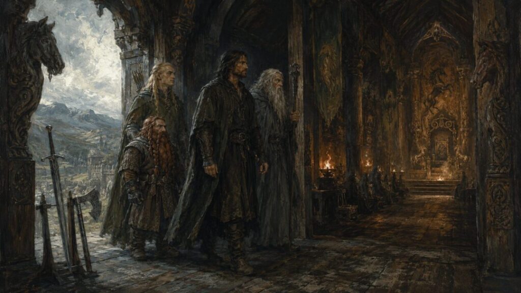 Entering the ancient mead-hall